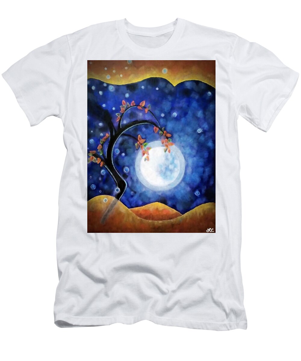 Moon T-Shirt featuring the pastel New Moon by Laurie's Intuitive