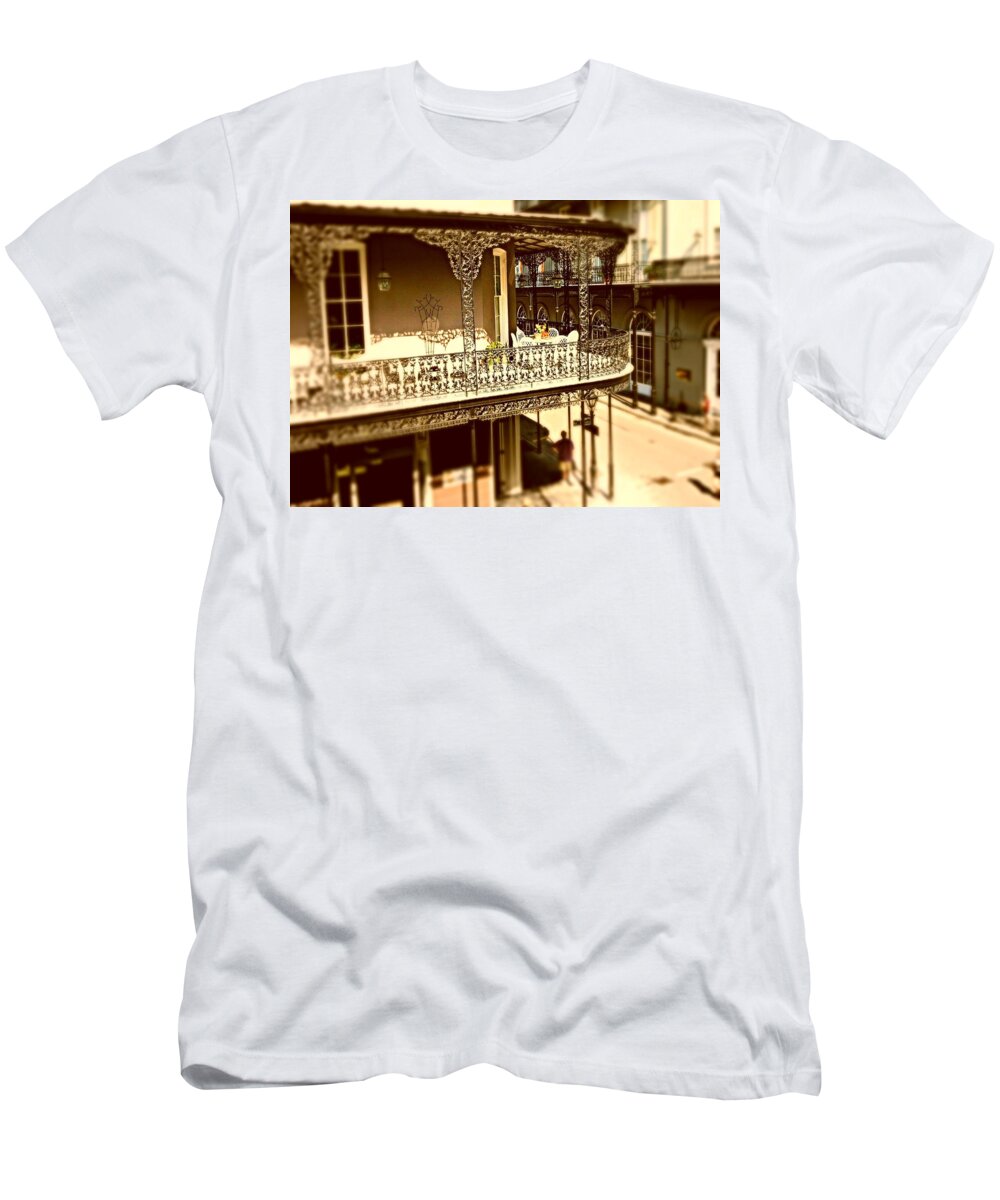 New Orleans T-Shirt featuring the photograph New Orleans Irondwork by Mary Pille