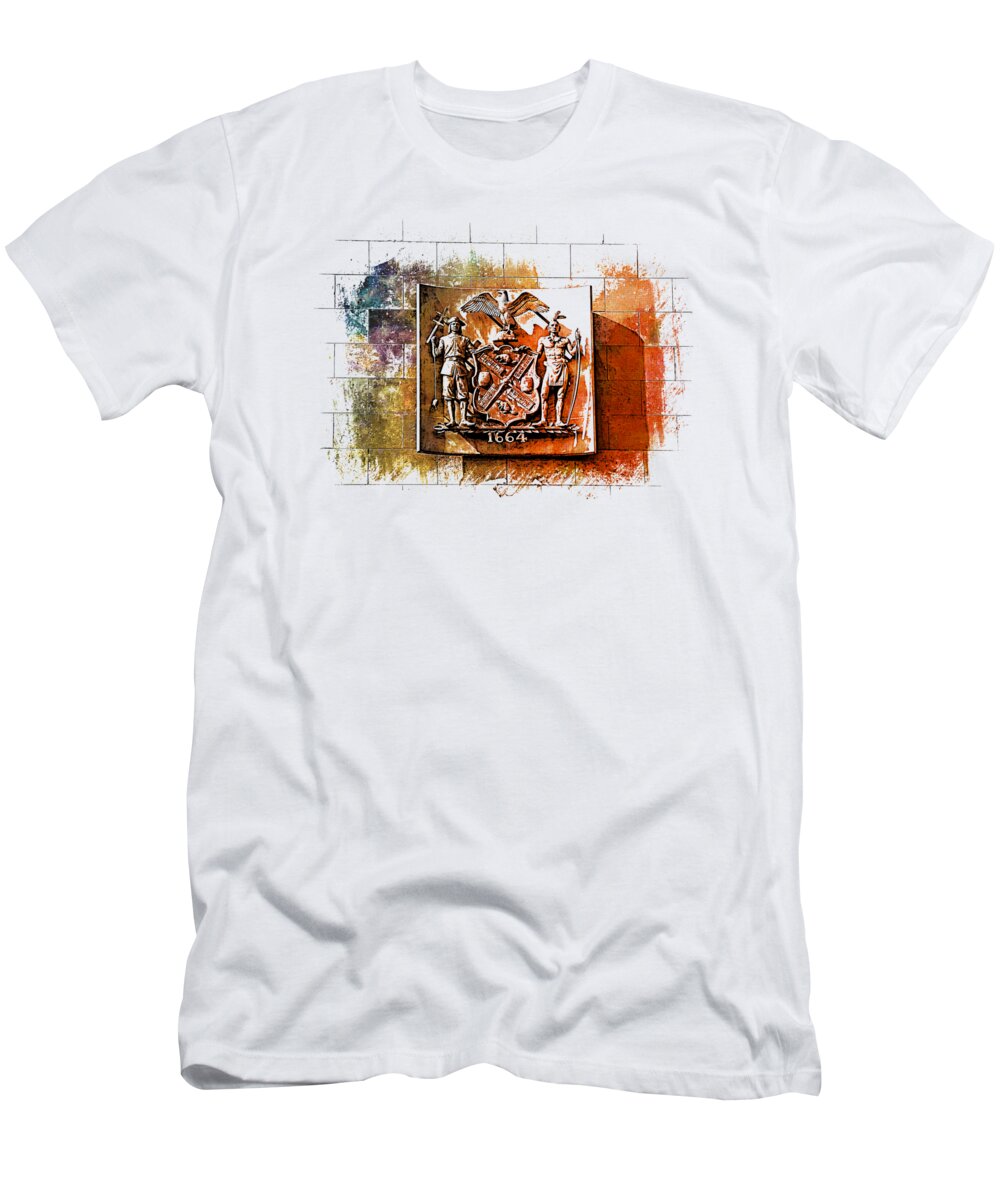 1664 T-Shirt featuring the photograph New York 1664 Art 1 by DiDesigns Graphics