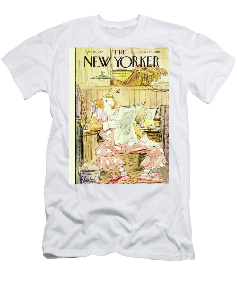 Circus T-Shirt featuring the painting New Yorker April 15 1950 by Perry Barlow