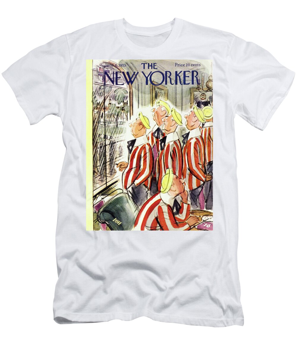 Reunion T-Shirt featuring the painting New Yorker June 6 1953 by Leonard Dove