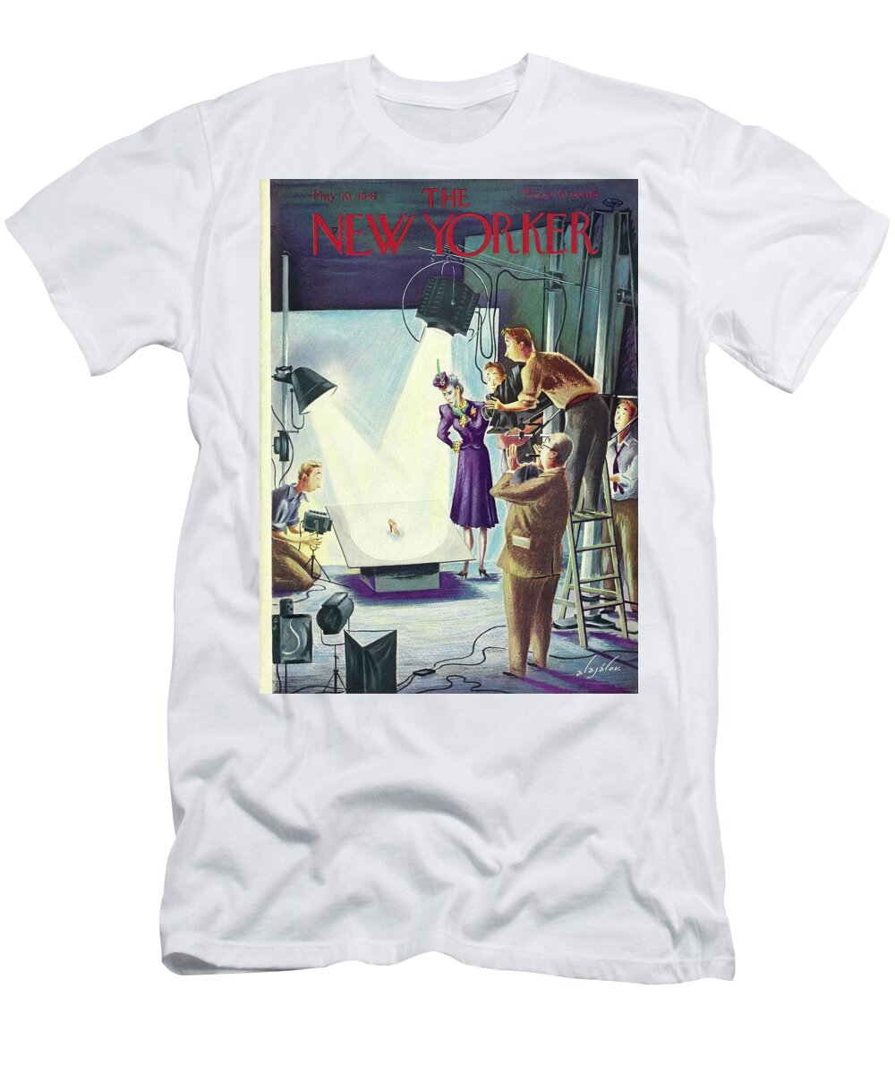 Production Team T-Shirt featuring the painting New Yorker May 10 1941 by Constantin Alajalov