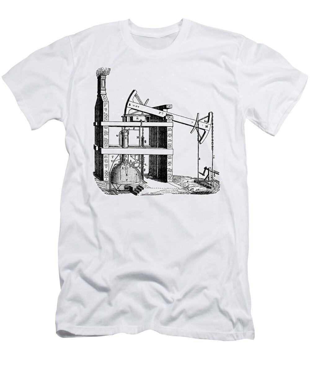 Science T-Shirt featuring the photograph Newcomen Atmospherical Steam Engine by Science Source