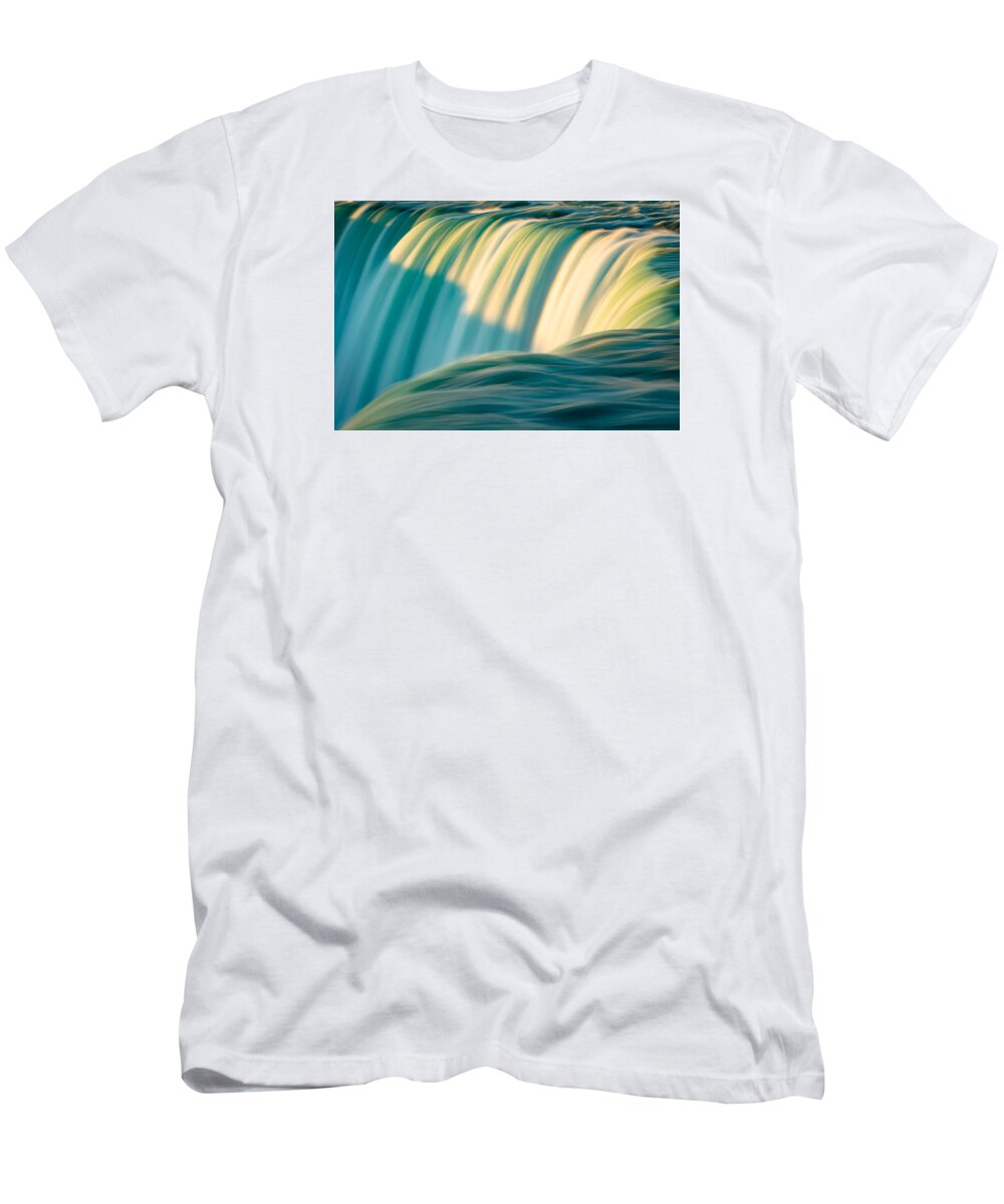 Canadian Falls T-Shirt featuring the photograph Niagara Falls - Abstract I by Mark Rogers