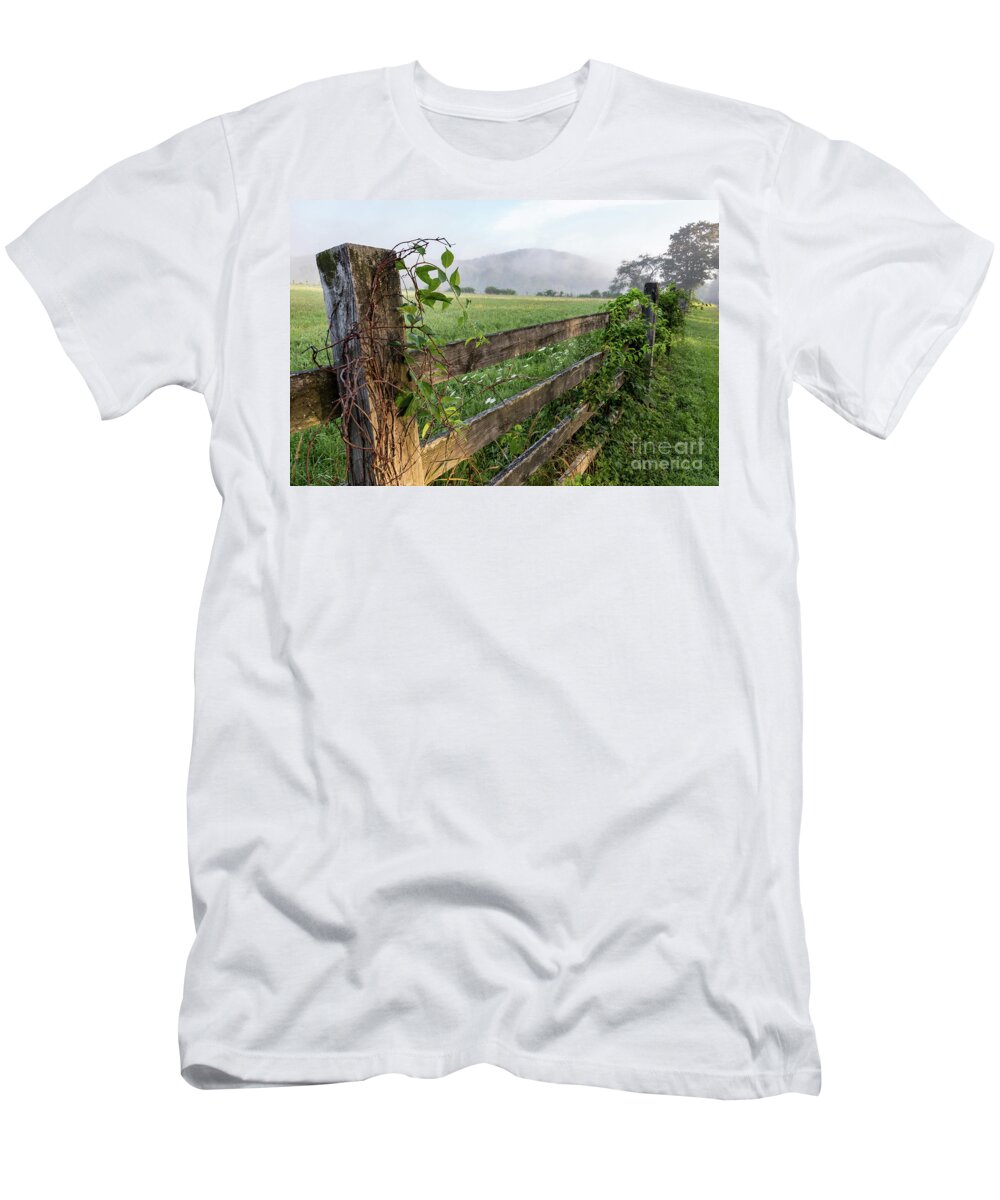 Fog T-Shirt featuring the photograph North Road View by Jim Gillen