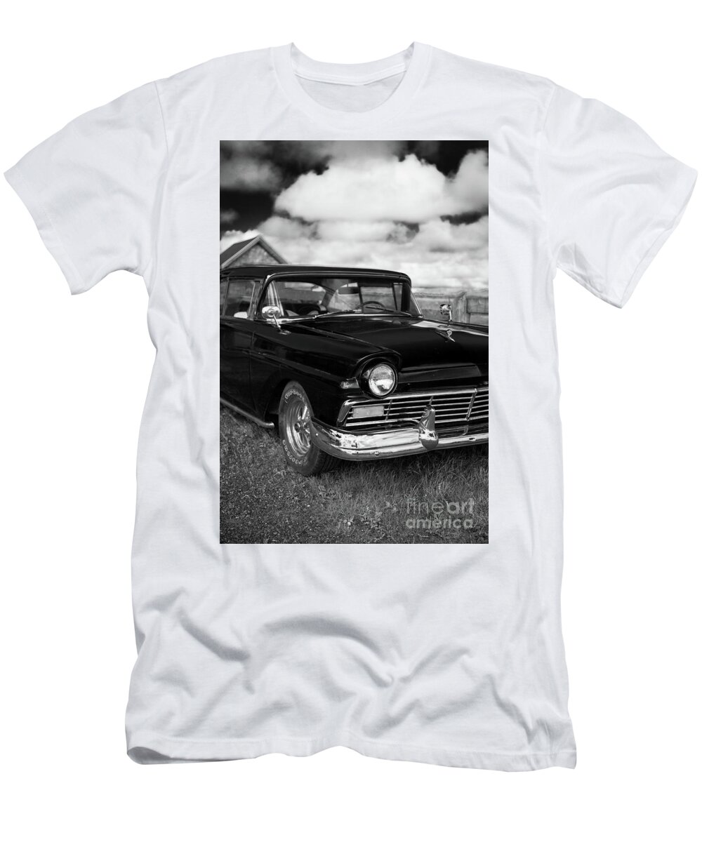Car T-Shirt featuring the photograph North Rustico Vintage Car Prince Edward Island by Edward Fielding