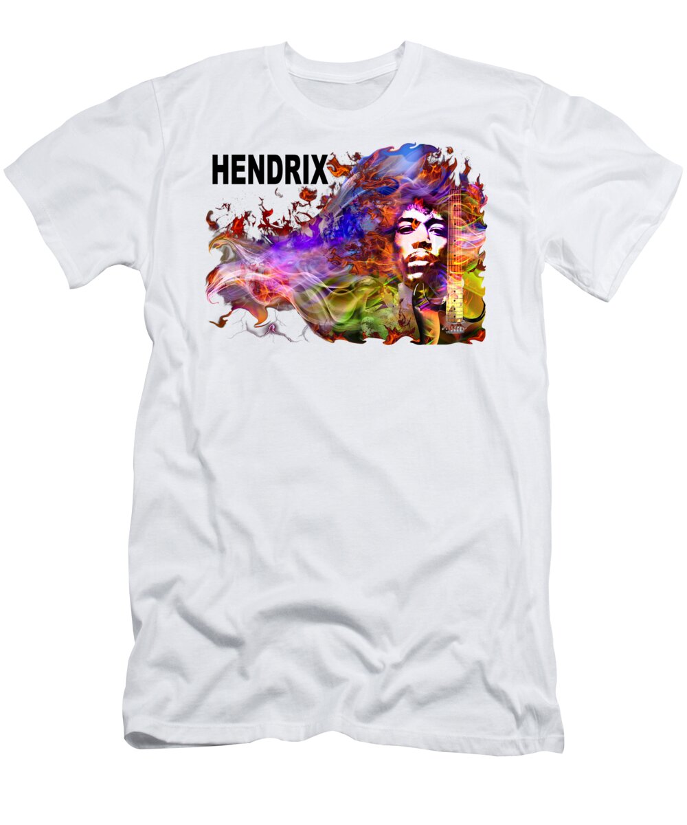 Hendrix T-Shirt featuring the digital art Not to Die but to be Reborn by Mal Bray