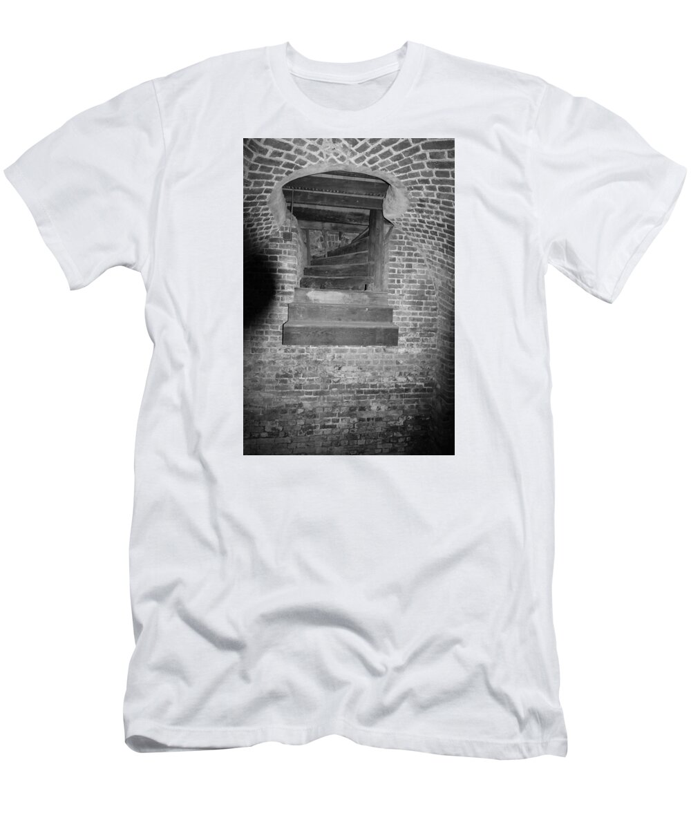 Stairs T-Shirt featuring the photograph Nowhere Stair by Tammy Schneider