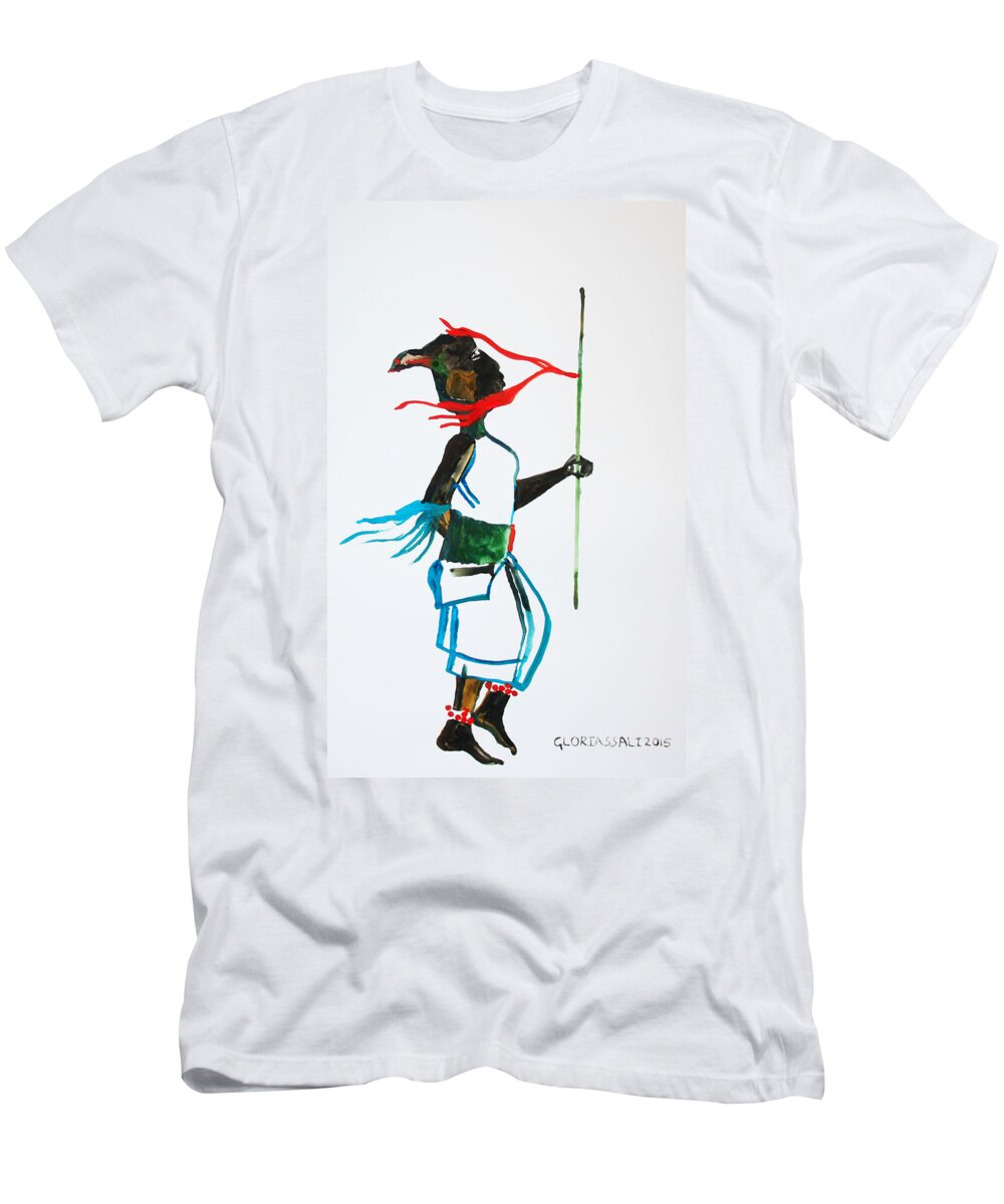 Jesus T-Shirt featuring the painting Nuer Dance - South Sudan by Gloria Ssali