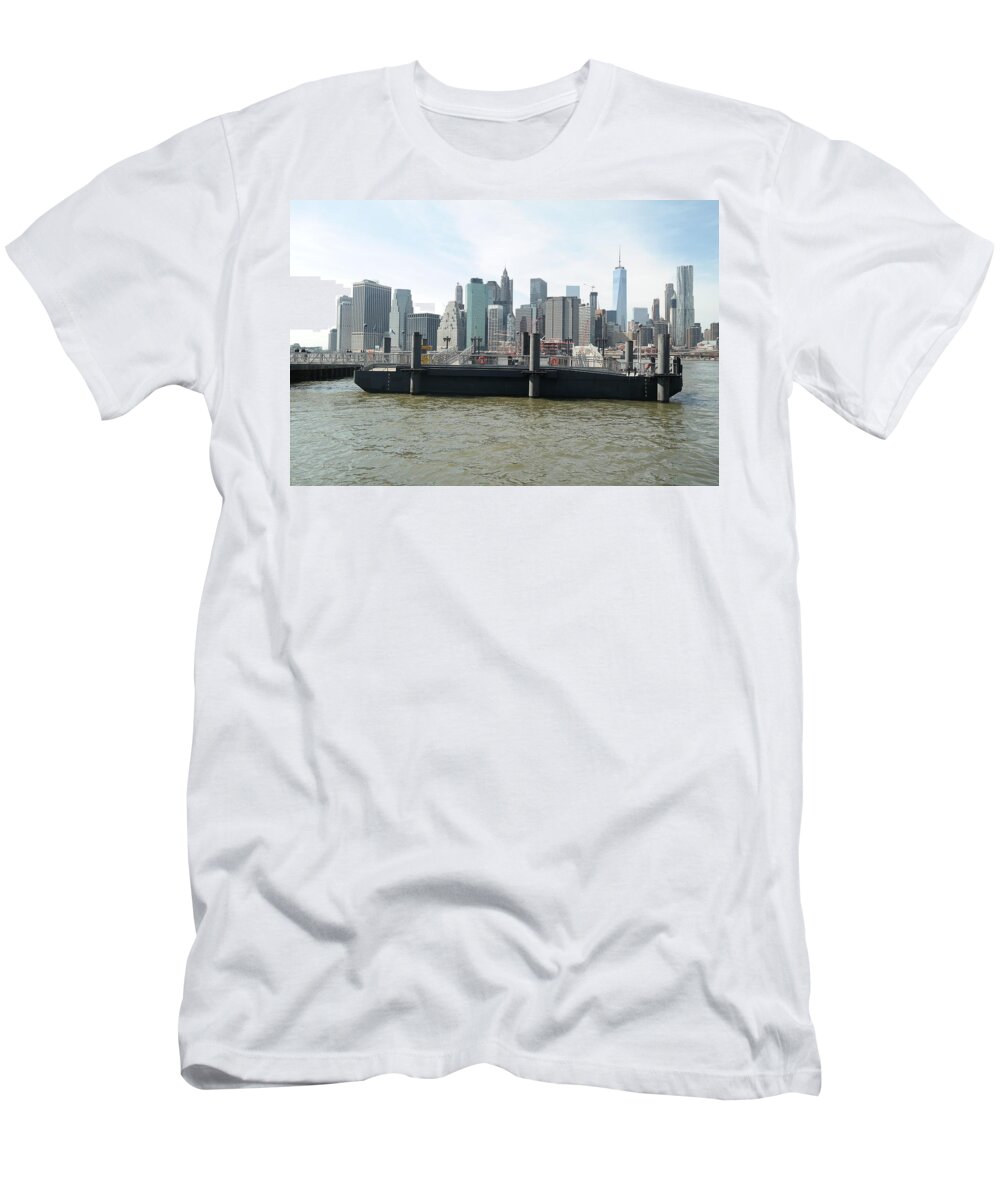 Skyline T-Shirt featuring the photograph NYC Skyline by Michael Paszek
