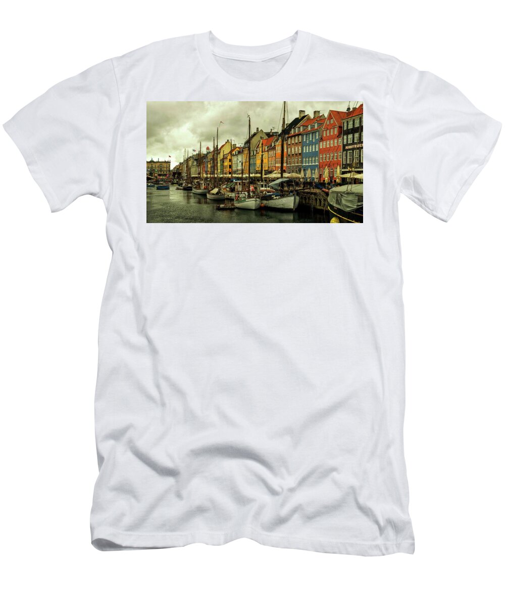 Boat T-Shirt featuring the photograph Nyhavn in Copenhagen by Rob Hemphill