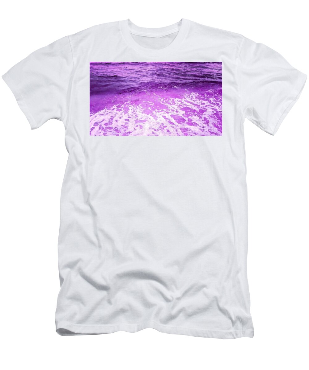 Purple T-Shirt featuring the photograph Ocean Of Purple by Rachel Hannah