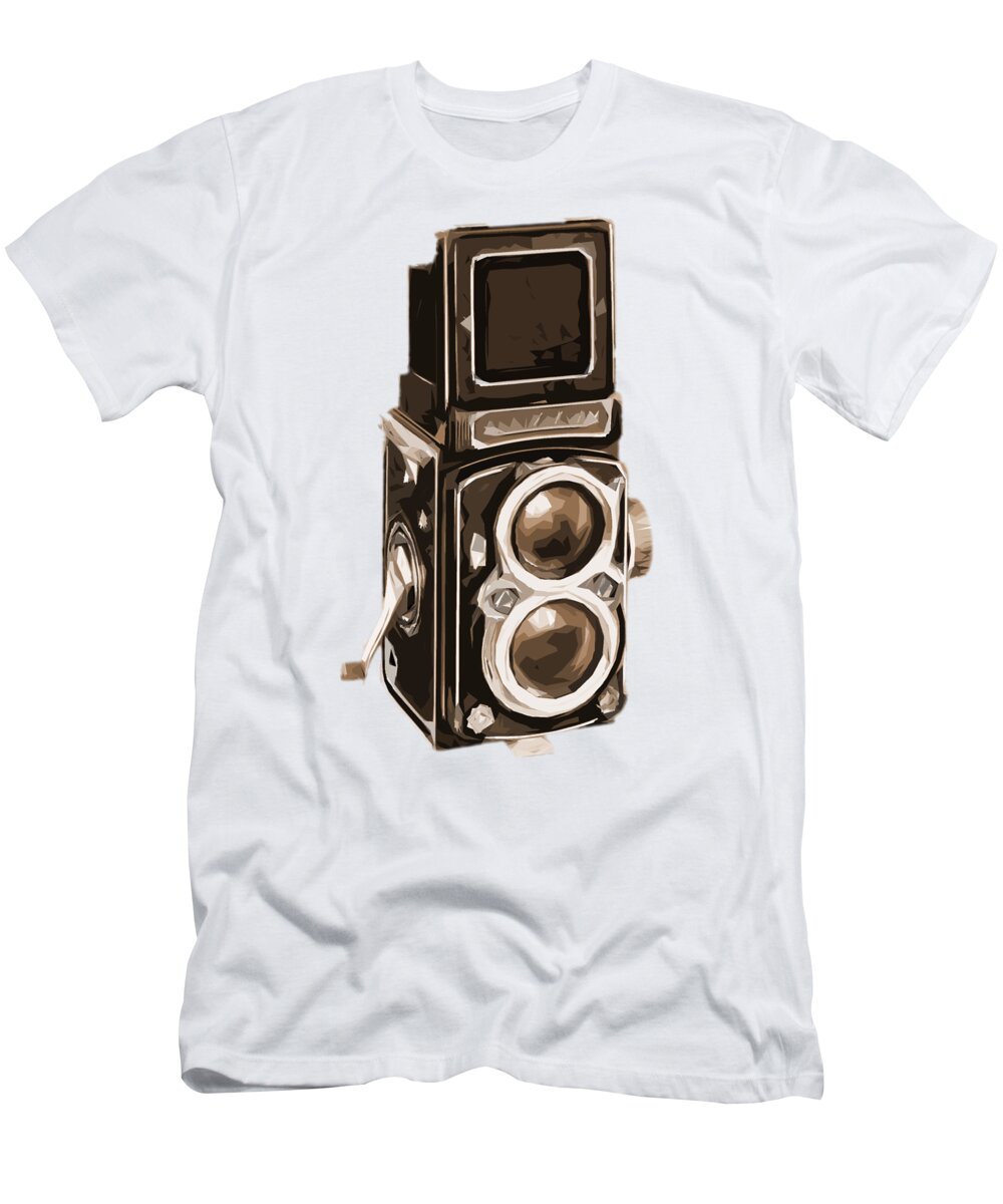 Painting T-Shirt featuring the photograph Old Camera Tee by Edward Fielding