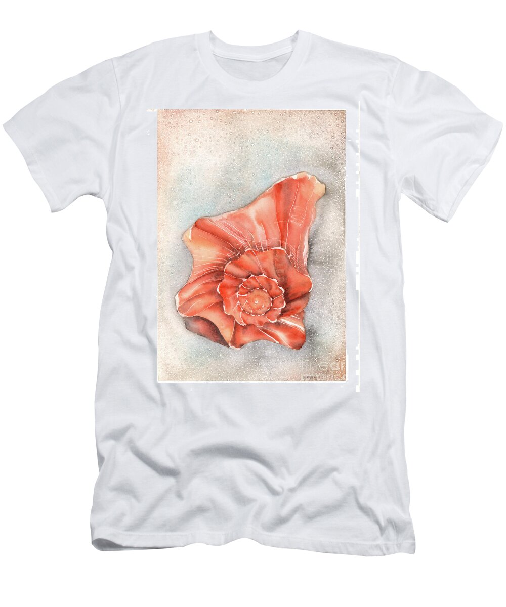 Whelk T-Shirt featuring the painting Old Whelk by Hilda Wagner