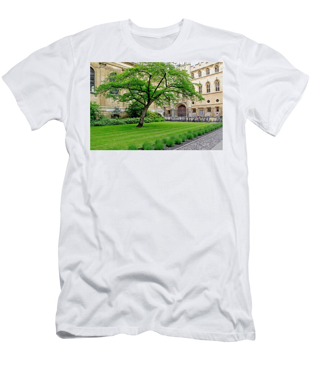 Old Court T-Shirt featuring the photograph Old court. Clare College. by Elena Perelman