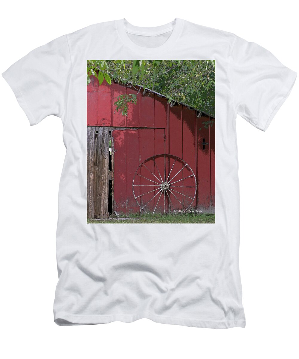 Barn T-Shirt featuring the photograph Old Red Barn by Matalyn Gardner