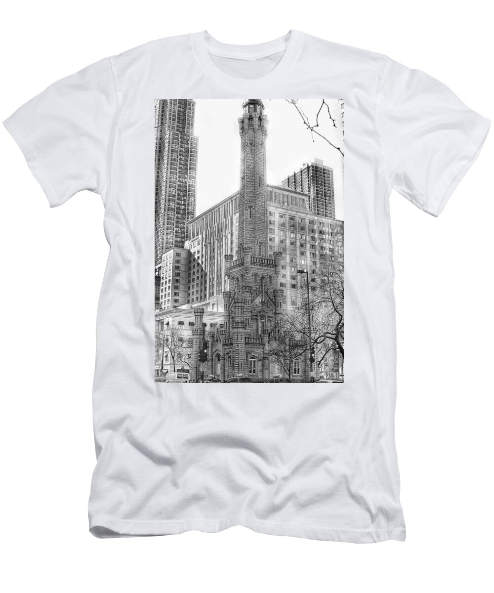 Water Tower T-Shirt featuring the photograph Old Water Tower - Chicago by Jackson Pearson