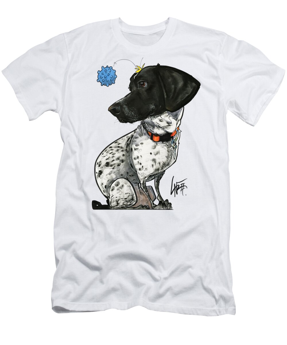 Olivas T-Shirt featuring the drawing Olivas 3871 by Canine Caricatures By John LaFree