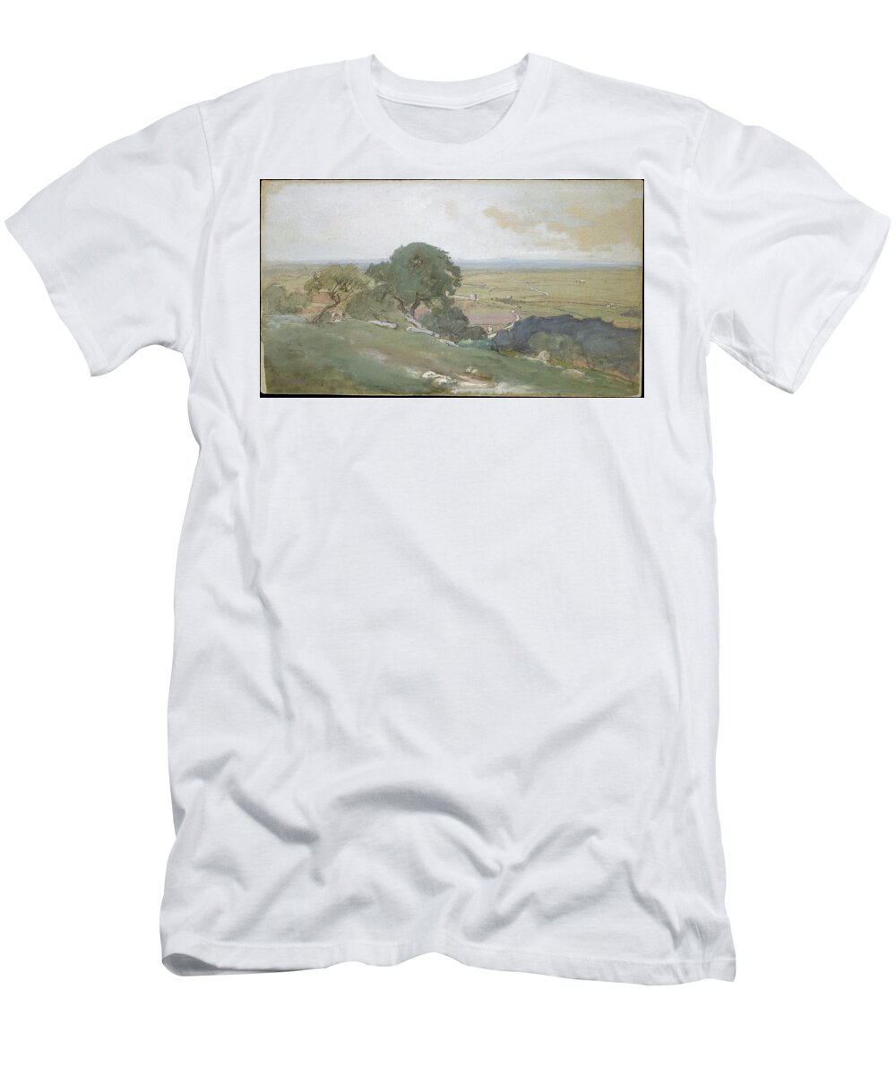 Olive Trees At Tivoli T-Shirt featuring the painting Olive Trees at Tivoli by MotionAge Designs