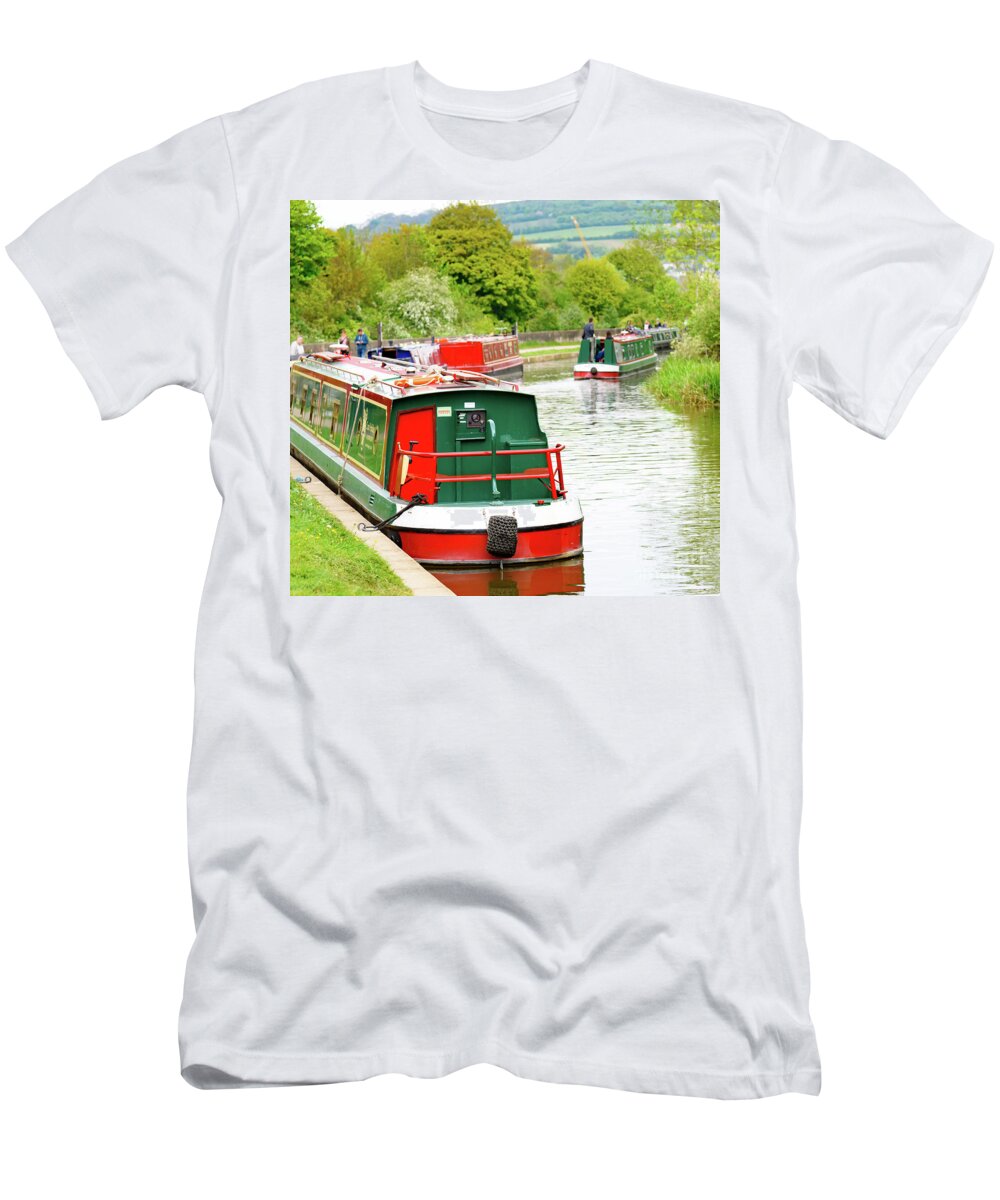 Canal T-Shirt featuring the photograph On the canal by Colin Rayner