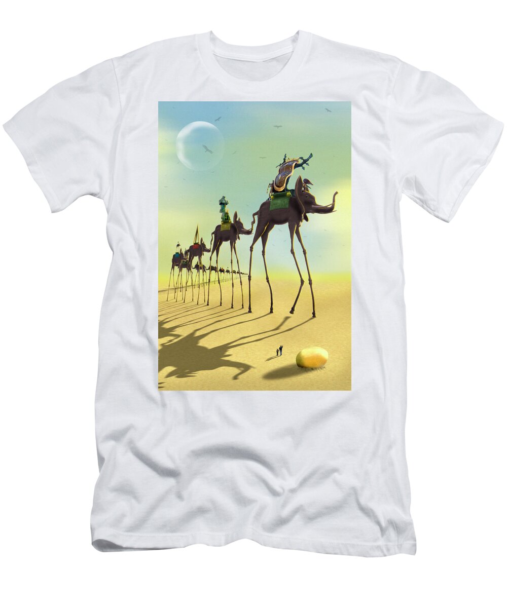Surrealism T-Shirt featuring the photograph On the Move 2 by Mike McGlothlen