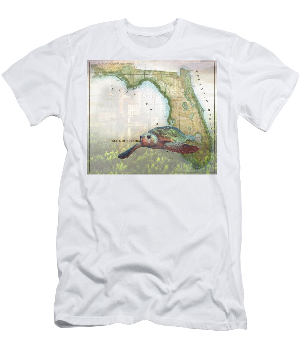 Atlantic T-Shirt featuring the photograph On The Reef by Debra and Dave Vanderlaan