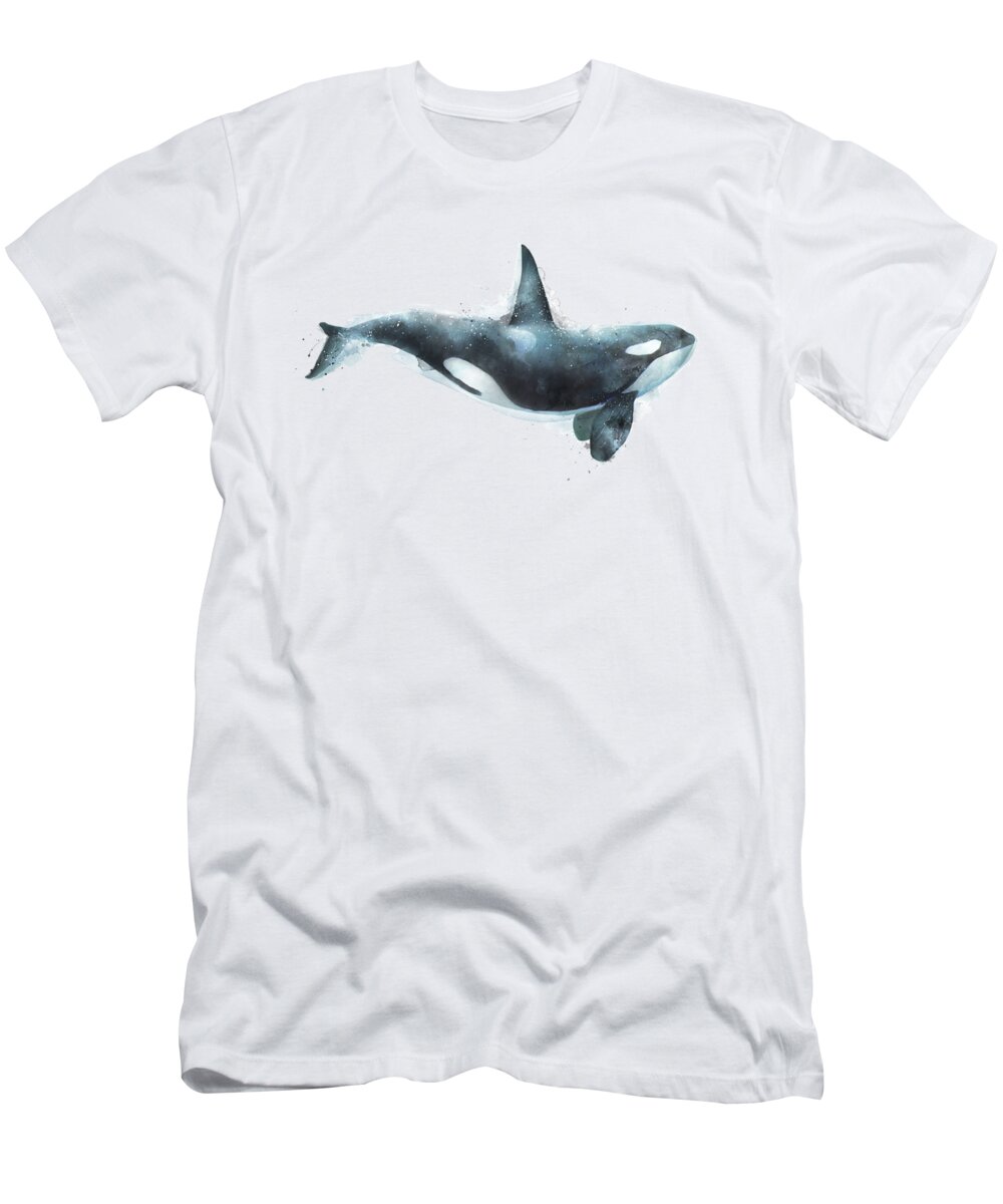 Orca T-Shirt featuring the painting Orca by Amy Hamilton