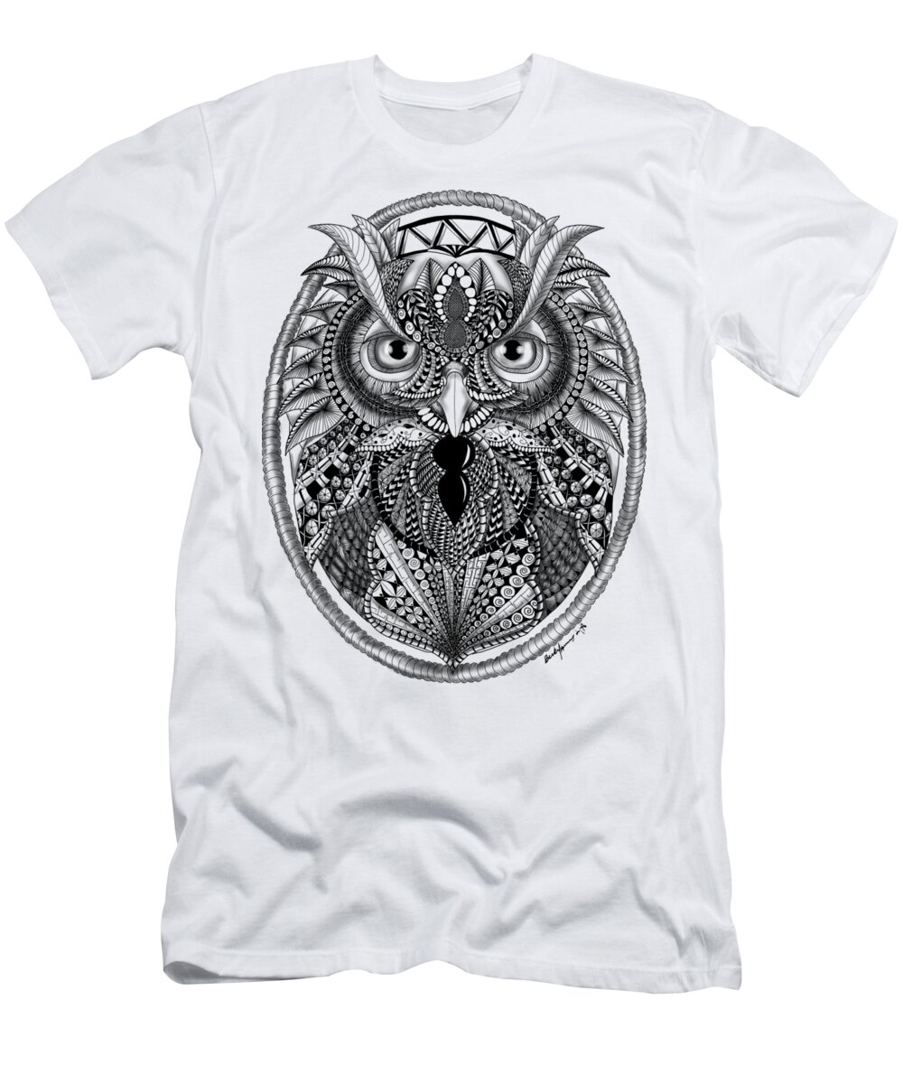Ornate Owl T-Shirt featuring the photograph Ornate Owl by Becky Herrera
