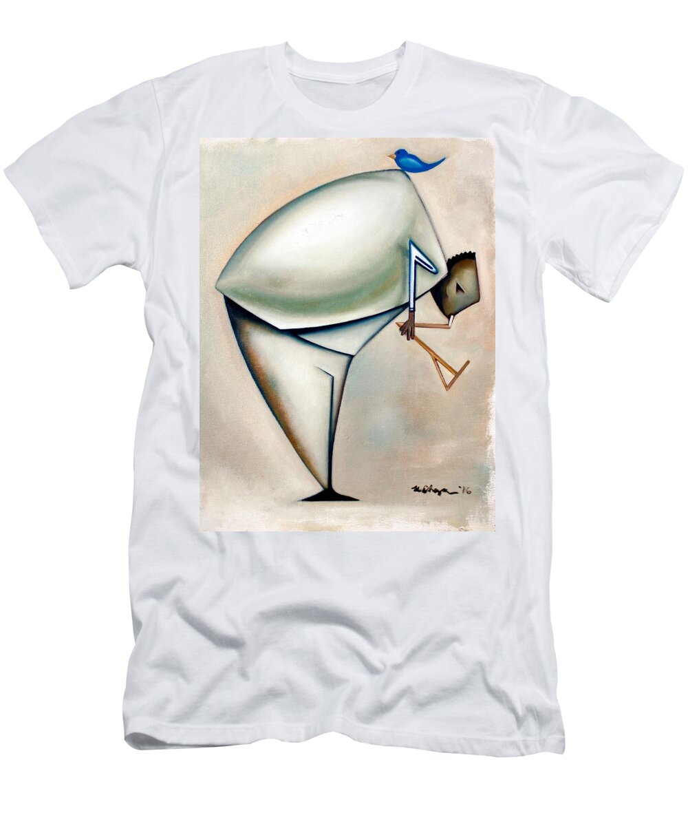 Jazz T-Shirt featuring the painting Ornithologis Dualis by Martel Chapman