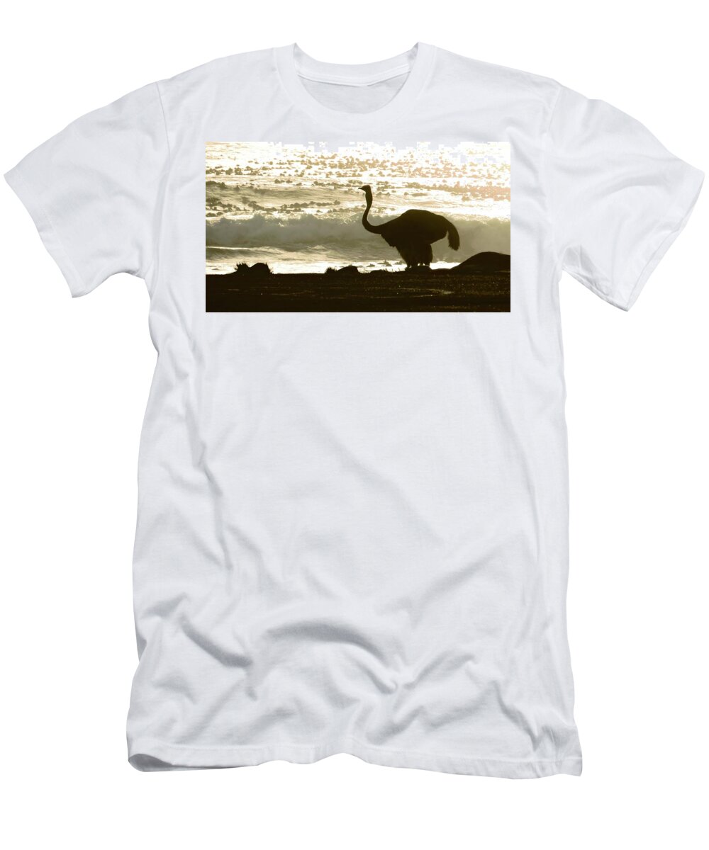 Ostrich T-Shirt featuring the photograph Ostrich by Jennifer Wheatley Wolf
