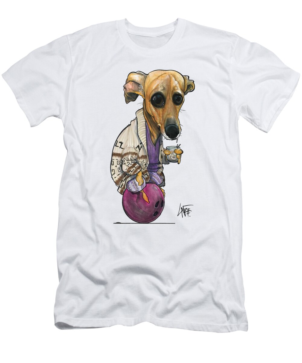 Custom Merchandise T-Shirt featuring the drawing Ostrom 3379 by Canine Caricatures By John LaFree