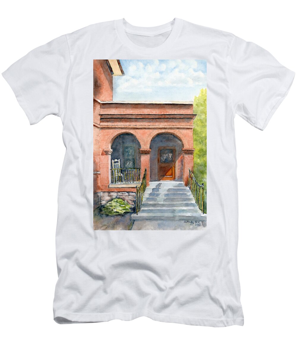 Saratoga Springs T-Shirt featuring the painting Our Saratoga Springs Condo by Wendy Keeney-Kennicutt