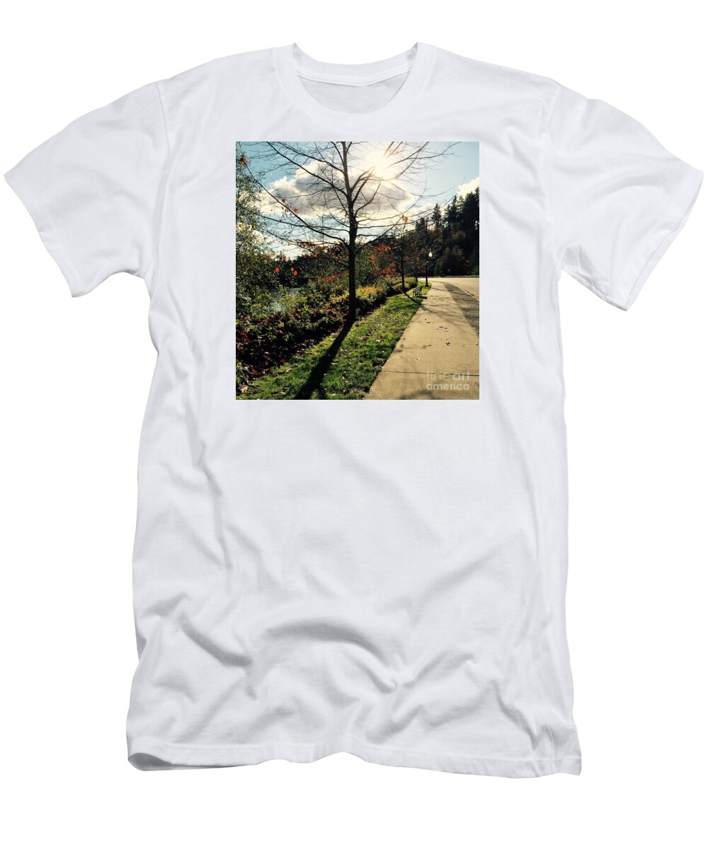 Trees T-Shirt featuring the photograph Our Walk by LeLa Becker