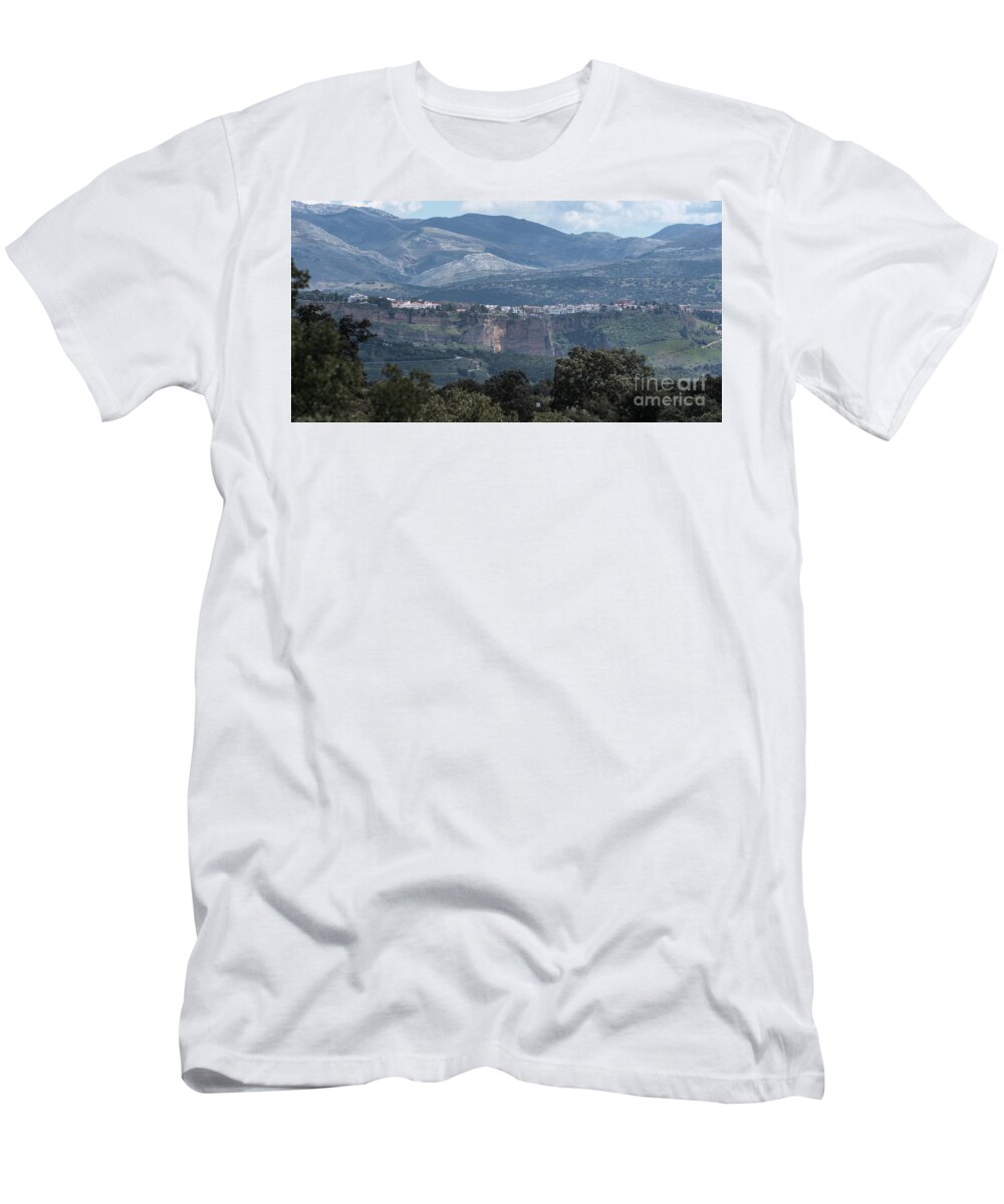Sierra T-Shirt featuring the photograph Overlooking Ronda, Andalucia Spain by Perry Rodriguez