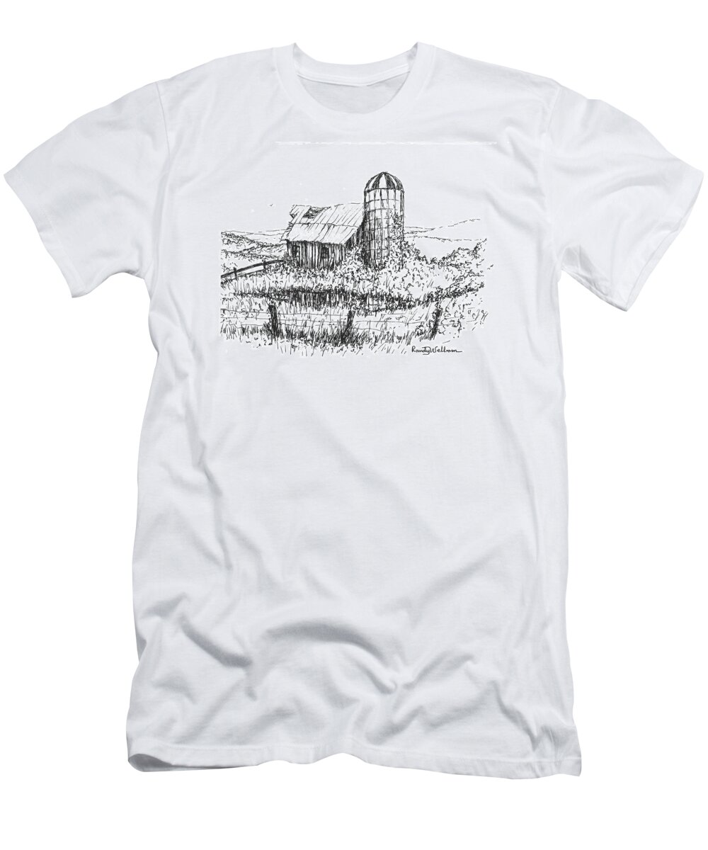 Overgrown T-Shirt featuring the drawing Overtaken by Randy Welborn