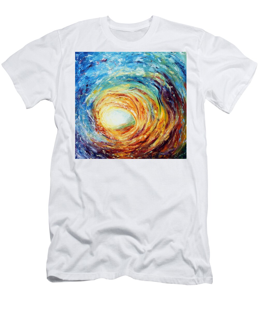 Ocean T-Shirt featuring the painting Overwhelmed by Meaghan Troup
