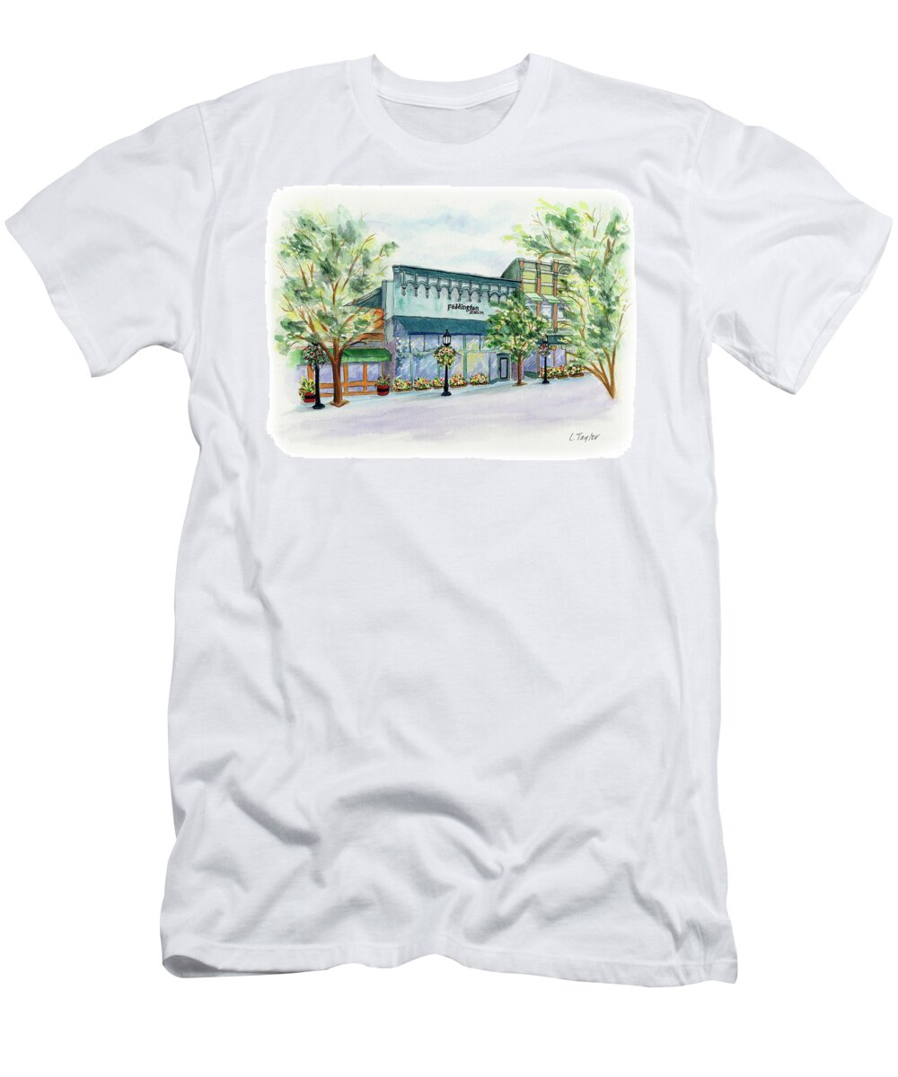Paddington Station T-Shirt featuring the painting Paddington on Main by Lori Taylor