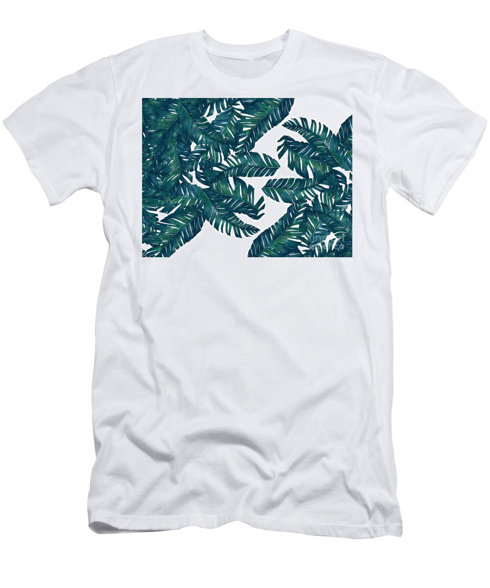 Summer T-Shirt featuring the digital art Palm Tree 7 by Mark Ashkenazi