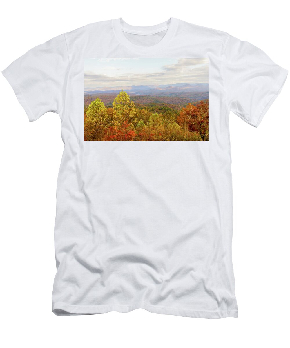Autumn T-Shirt featuring the photograph Panther Top View by Kelly Kennon