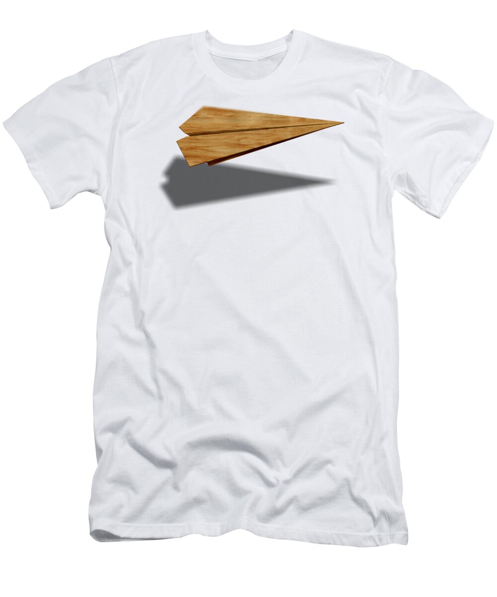 Aircraft T-Shirt featuring the photograph Paper Airplanes of Wood 9 by YoPedro