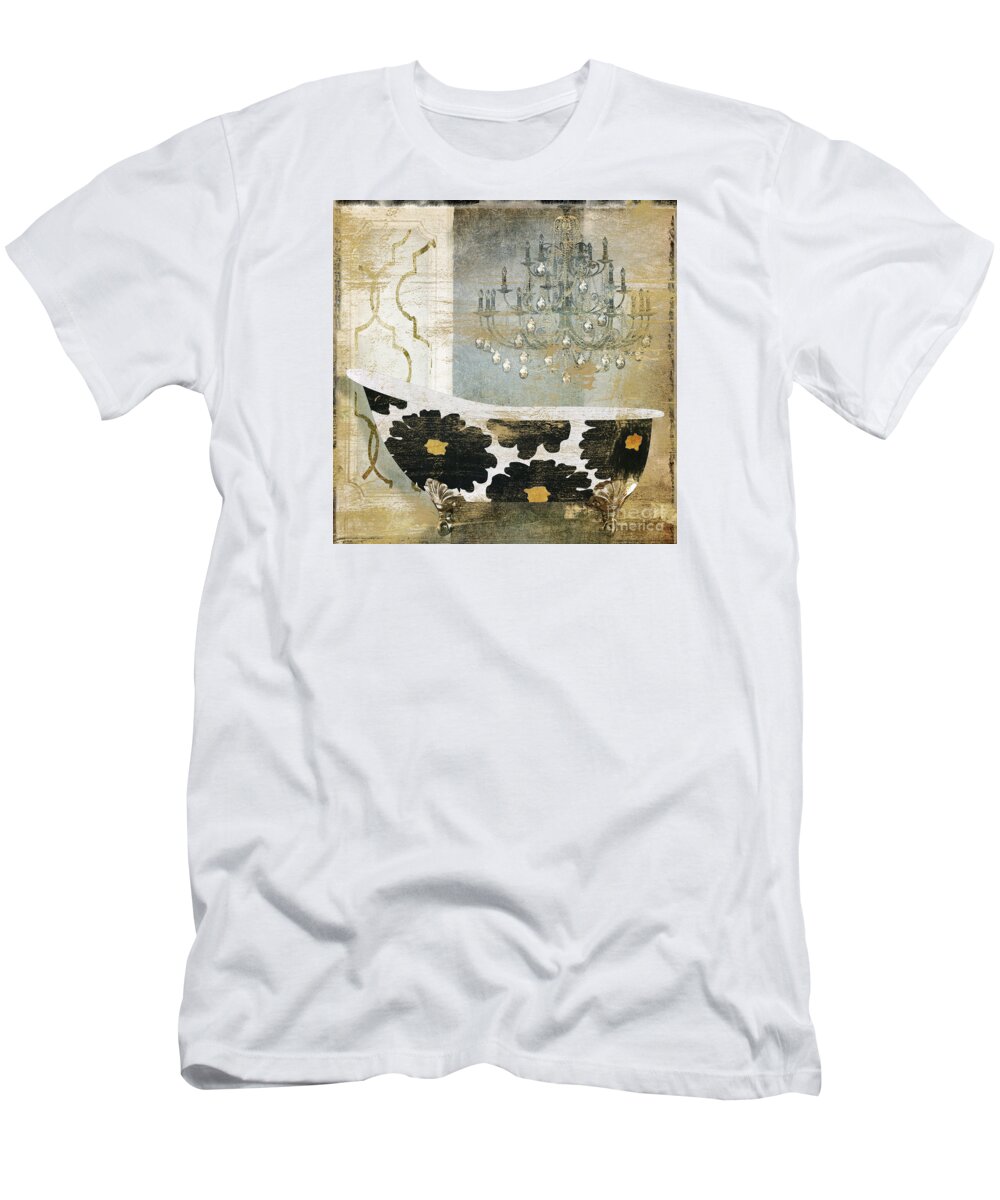 Paris T-Shirt featuring the painting Paris Bath by Mindy Sommers