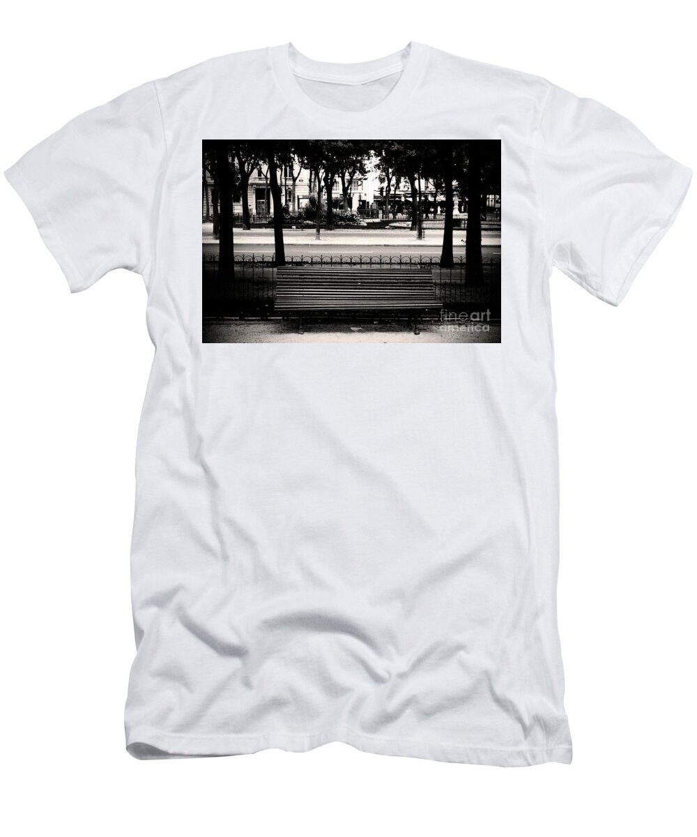 Paris T-Shirt featuring the photograph Paris Bench by RicharD Murphy