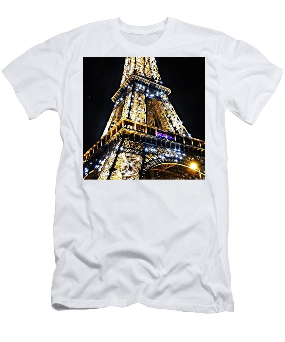  T-Shirt featuring the photograph Paris - Eiffel Tower by Lush Life Travel