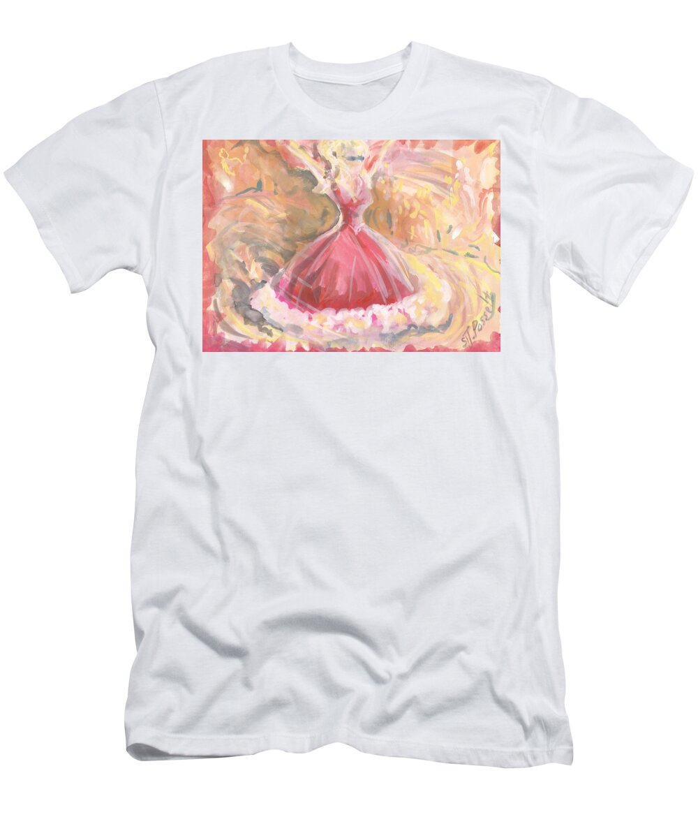 Party Girl T-Shirt featuring the painting Party Girl by Sheri Jo Posselt