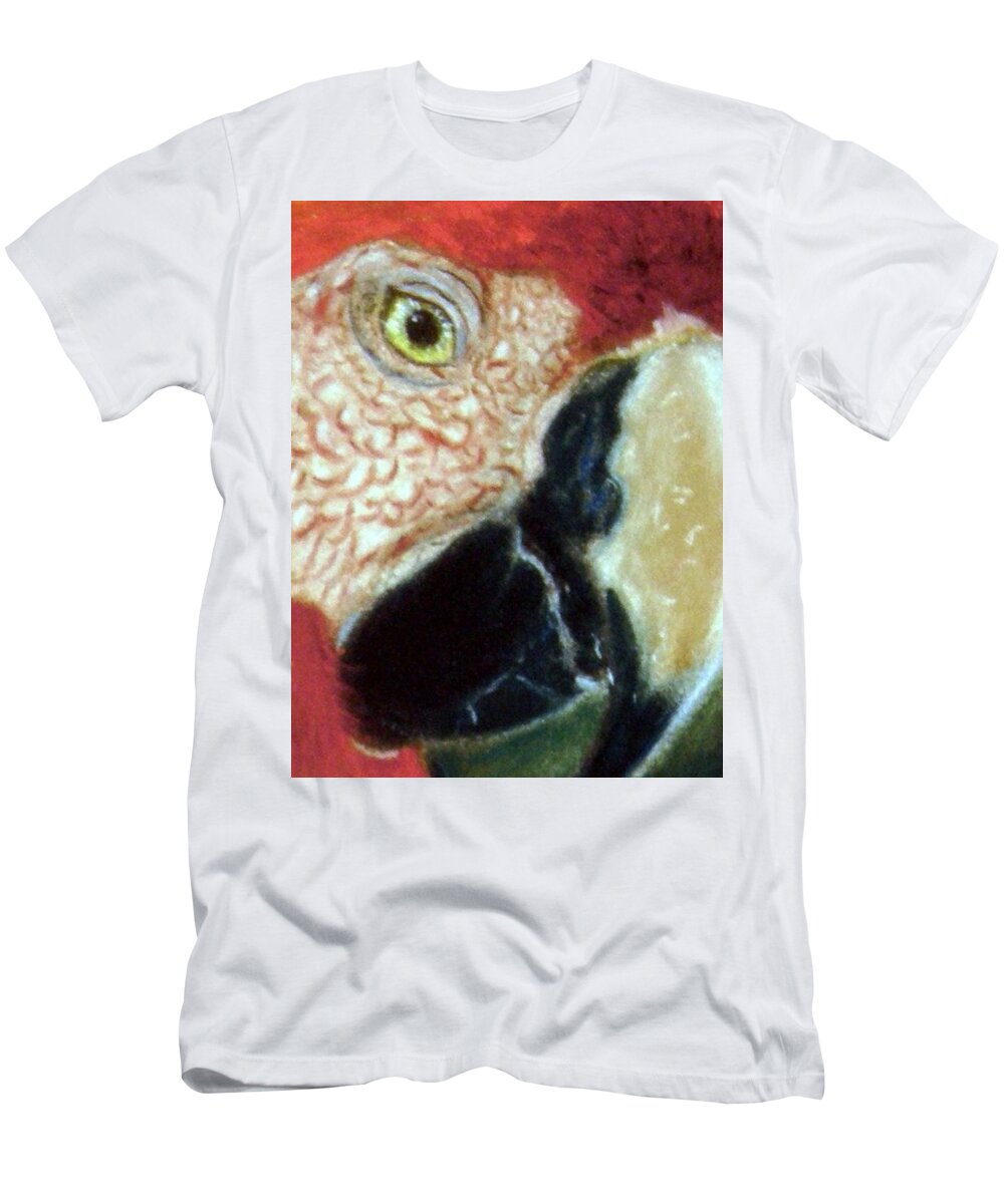 Macaw T-Shirt featuring the pastel Pastel of Red on the Head by Antonia Citrino