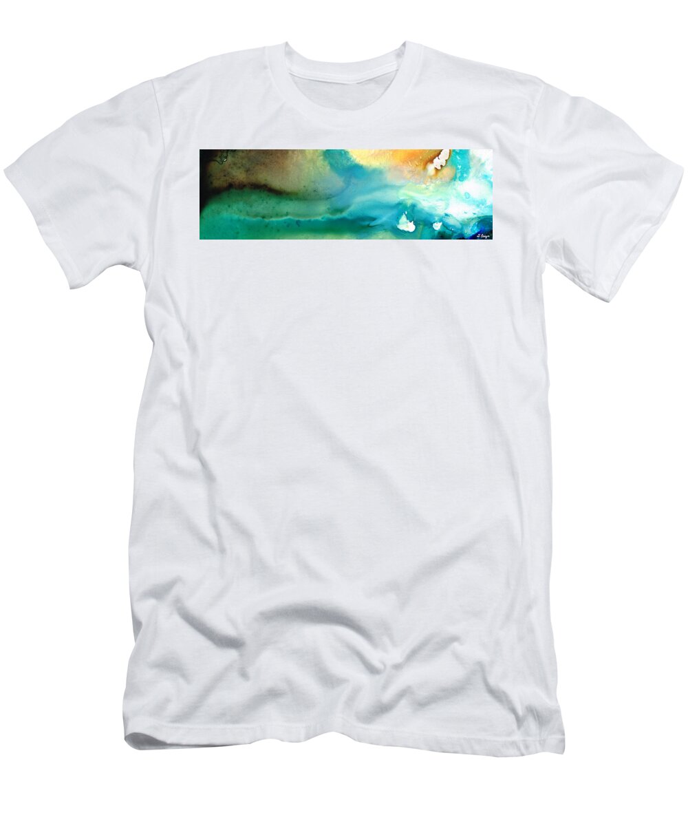 Abstract Art T-Shirt featuring the painting Pathway To Zen by Sharon Cummings