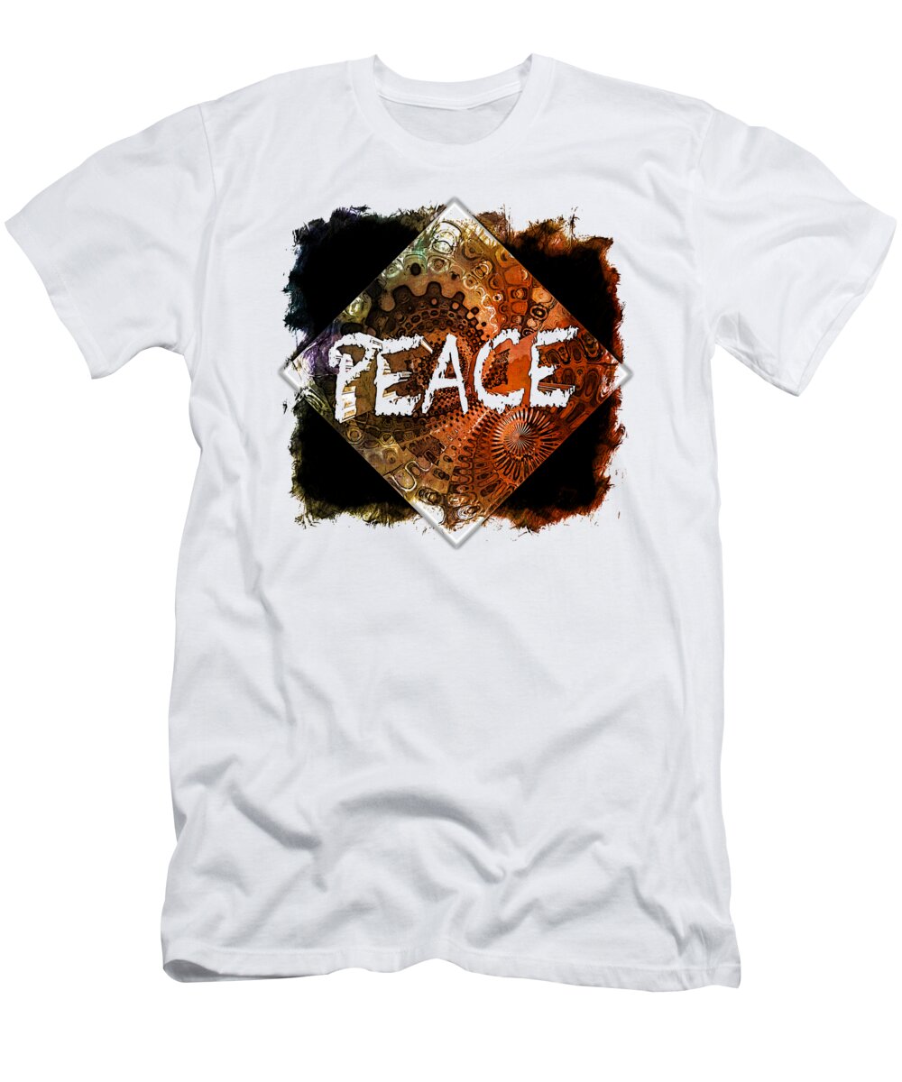 Peace T-Shirt featuring the digital art Peace Art 1 by DiDesigns Graphics