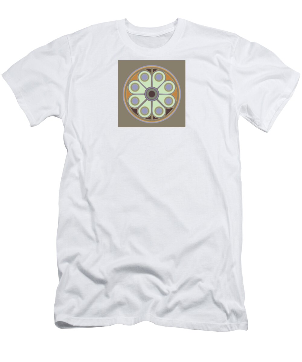 Peace T-Shirt featuring the digital art Peace Flower Circle by Linda Ruiz-Lozito
