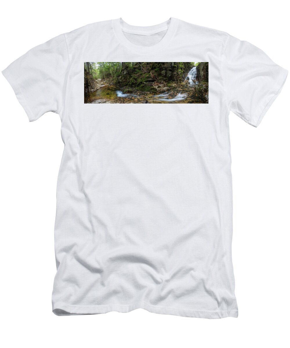 Pearl T-Shirt featuring the photograph Pearl Cascade by White Mountain Images
