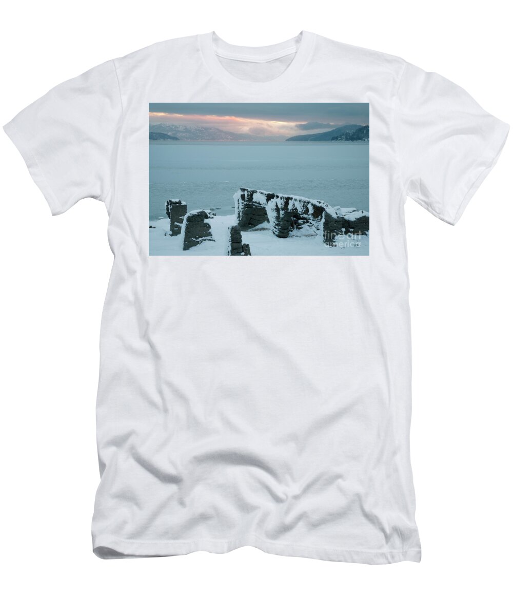Cabinet Mountains T-Shirt featuring the photograph Pend Oreille Past by Idaho Scenic Images Linda Lantzy